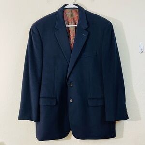 Lauren Ralph Lauren Paisley Lining Suit Blazer Sport Coat Men Size 46 Black